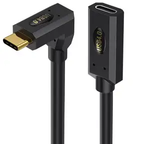 48V5A USB 4.0 C पुरुष से USB 4.0 C महिला एक्सटेंशन 40Gbps डेटा ट्रांसफर पावर चार्ज 240W केबल