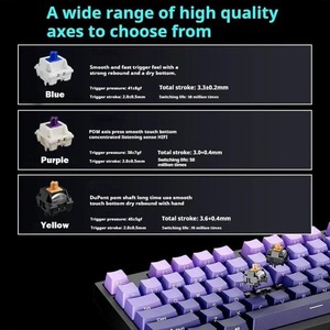 Teclado Mecánico para Juegos EWEADN <span class=keywords><strong>X75</strong></span> de 3 Modos, Tipo-<span class=keywords><strong>C</strong></span>/2.4G/BT, Intercambiable en Caliente, con Pantalla y Perilla de Volumen - Product Image 6