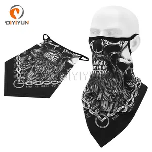 Masker pelindung wajah Bandana sepeda motor, Bandana tabung pelindung leher Gaiter hangat syal bando untuk Harley Honda pria wanita bersepeda