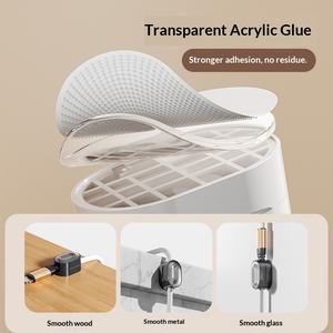 Clip magnétique pour câble, support de cordon réglable, gestion des câbles sous le <span class=keywords><strong>bureau</strong></span>, organisateur de fils pour la maison et le <span class=keywords><strong>bureau</strong></span> - Product Image 4