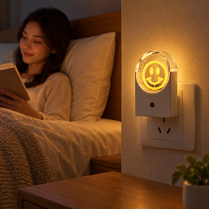 Veilleuse LED OEM ODM à brancher, lumière blanche chaude 2700K, avec panneau lumineux personnalisé pour chambre à coucher, chambre d'enfant, décoration intérieure - Product Image 6
