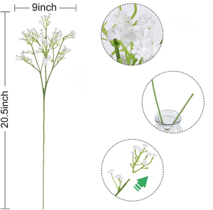 Fiori Artificiali di Gypsophila, Bouquet Finti di Gypsophila in Grandi Quantità per Matrimoni, Feste, Decorazioni Floreali per la Casa - Product Image 6