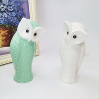 Figurines de hibou blanc en céramique de qualité AB/accessoires pour la décoration de la maison avec prix Direct d'usine