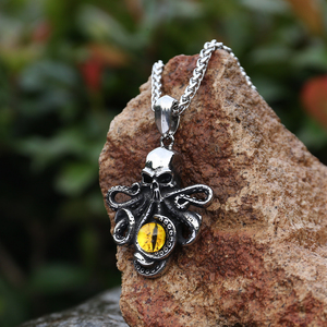 Gioielli di moda in acciaio inox collana di gioielli marini Octopus collana pendente uomini collana gioielli - Product Image 4