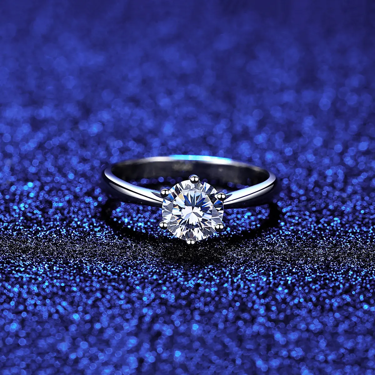 925 स्टर्लिंग चांदी फैशन फैशनेबल moissanite सगाई थोक मूल्य असली हीरे की अंगूठी