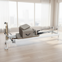 Lit de Pilates en alliage d'aluminium blanc et noir de qualité, réformateur de Pilates, équipement professionnel, machine de fitness pour salle de sport