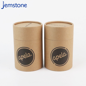 100% recyclé biodégradable usine en gros papier Tube cylindre boîte d'emballage pour cadeau cosmétique - Product Image 1