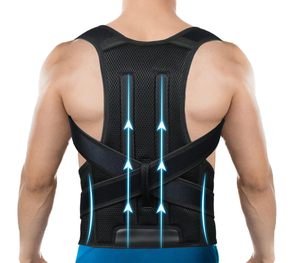 Correcteur de posture pour scoliose adulte, ceinture de soutien dorsal en néoprène et nylon, correcteur de posture assise - Product Image 1