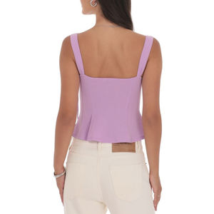 Haut évasé plissé de haute qualité personnalisé pour femmes - Product Image 3