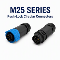 Connecteur étanche pour câble extérieur IP67, multipins, mâle/femelle, prise M25, contact en alliage de cuivre 50A 30A 20A 15A