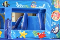 Castillo Inflable Pirata con Obstáculos, Tobogán Inflable, Parque de Diversiones, Obstáculos Inflables para Parques Infantiles