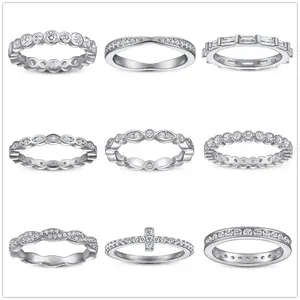 Silver Ring Women Jewelry 925 Rhdouim Plated Non Fade Zircon Engagement Ring 925 Design Original Wedding Rings
