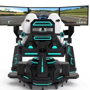 Nuovo Simulatore di Corse con <span class=keywords><strong>3</strong></span> Gradi di Libertà, <span class=keywords><strong>3</strong></span> Schermi, Auto da Corsa in Metallo con Effetto di Rotazione a 360 Gradi per Parchi Avventura - Product Image 1