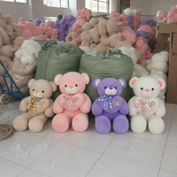 Ours en peluche géant, grande taille, rembourré en coton PP, avec nœud d'amour, cadeau pour la Saint-Valentin