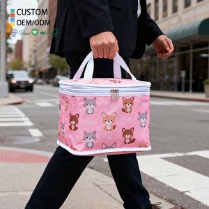 Wholesale Custom <b>Printing</b> Insulated Lunch Bag Non Woven Small 6 Can Reusable for Home <b>Office</b> Daily Lunch Carry Picnic - Product Image 1