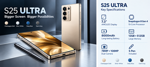 Smartphone 2026 S25 Ultra 5G LTE, Diez Núcleos, Pantalla HD de 7.3 Pulgadas y 144Hz, Cámara Trasera de 108MP, 16GB+1TB, Android 16, Versión Desbloqueada, Doble SIM - Product Image 3