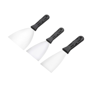 ชุดเกรียงฉาบปูน 3 ขนาด 4 6 10 ซม. ด้ามจับตามหลักสรีรศาสตร์พร้อมรูสำหรับงานฉาบปูน - Product Image 1