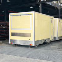 Caravane alimentaire en aluminium, camion de cuisine mobile, remorque, camionnette à glaces, chariot à café pliable, résistant à la rouille, compartiments isolés