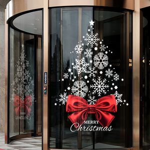 Giáng sinh cửa sổ không khí trang trí bố trí cảnh sáng tạo cung bông tuyết dán cửa sổ cửa hàng dán kính cửa sổ - Product Image 1