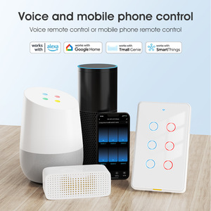 Tuya สวิตช์สัมผัสติดผนัง Wi-Fi อัจฉริยะ10A รีโมทคอนโทรล RF433 110V AC พร้อม Alexa ควบคุมด้วยเสียงสำหรับระบบอัตโนมัติทั้งบ้าน - Product Image 4