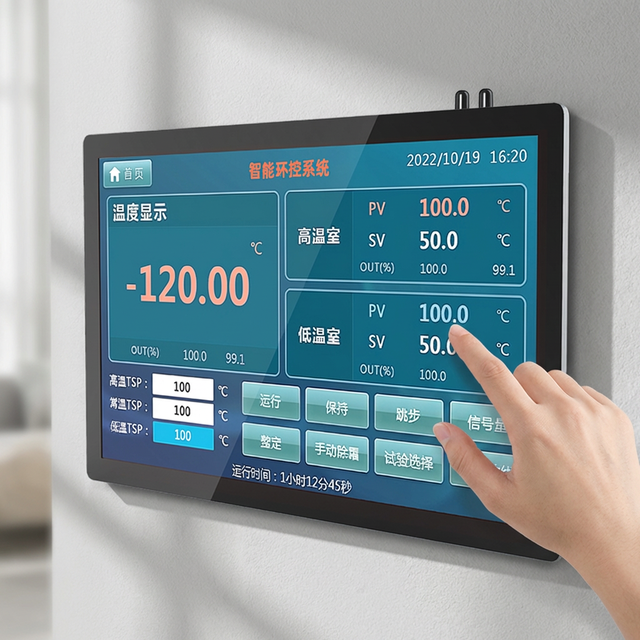Industrial Touchscreen Monitor 21.5 Inch with Intel i7 HD Support Ubuntu/Linux with Industrial Monitor Arm for Factory PC