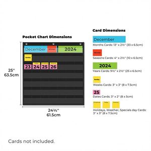 Organizador de Archivos y Tarjetas con Calendario Mensual para el Aula, para Suministros Escolares y del Hogar - Product Image 3