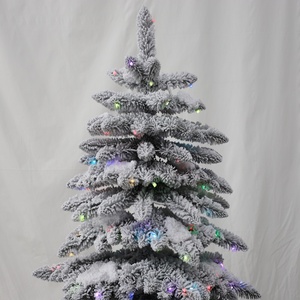 <span class=keywords><strong>Sapin</strong></span> alpin artificiel avec tronc en bois véritable et lumières LED bicolores pour la <span class=keywords><strong>d</strong></span>écoration de la maison, du bureau et des fêtes, plusieurs tailles - Product Image 3