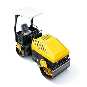 Mini Rodillo Vibratorio Pequeño de Doble Tambor, Maquinaria de Compactación de Asfalto Agrícola Diésel - Product Image 4