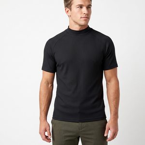 Camiseta Deportiva de Manga Larga para <span class=keywords><strong>Hombre</strong></span>, Cuello Alto, Ajustada, de Nailon y Elastano, Elástica en 4 Direcciones, para Entrenamiento de Alto Rendimiento, 2026 - Product Image 3