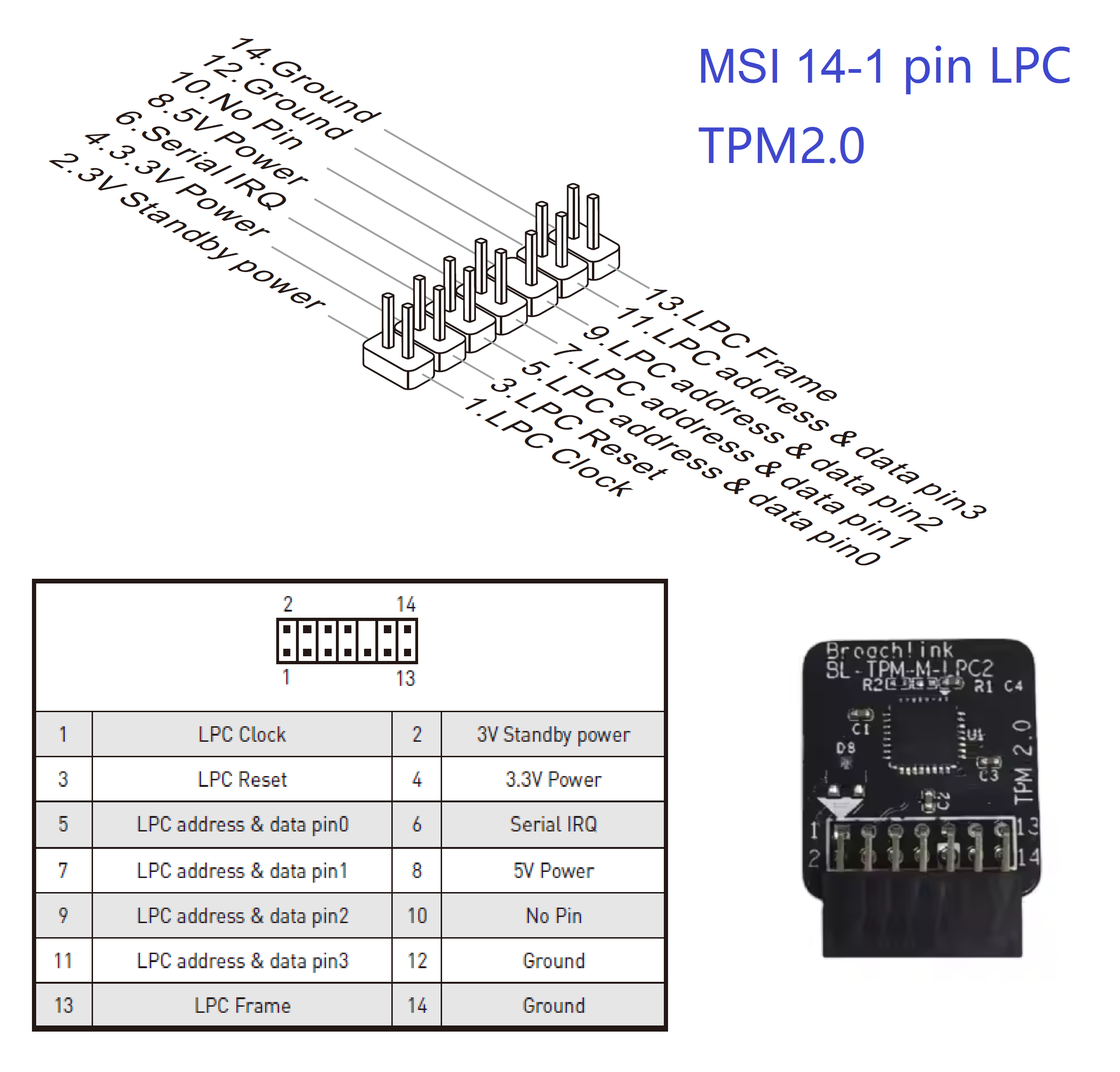 BL-TPM-M-LPC2 (14-1 pin)