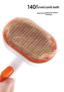 2025 nuovo Silicone ricaricabile <span class=keywords><strong>Pet</strong></span> Groom spazzola strumento di massaggio vapore per il bagno gatto & cane spazio adatto allenta i capelli - Product Image 2