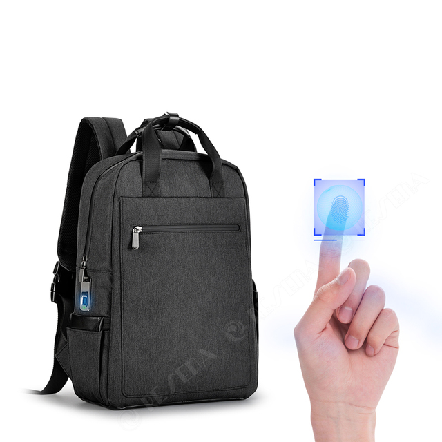 RESENA RB2941Smart Full Antomatic Fingerprint Unlock Waterproof Nylon OEM ODM Laptop Business Style Backpack