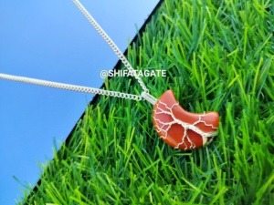 Colgante de árbol de jaspe rojo hecho a mano, collar curativo envuelto en alambre de cuarzo para fuerza, estabilidad, raíz, Chakra, energía - Product Image 2