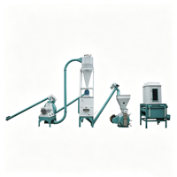 Ligne de production de granulés d'aliments pour animaux, volailles, poissons et bétail de 1 tonne/h, applicable aux grandes usines d'aliments pour animaux