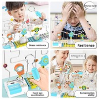 Jouets éducatifs pour enfants : Labyrinthe de pare-chocs électrique en plastique, pour l'entraînement de la concentration, les activités de campus et les jeux interactifs