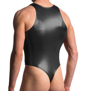 <span class=keywords><strong>Ropa</strong></span> interior de PVC para <span class=keywords><strong>hombre</strong></span>, tangas de tiro bajo, trajes de juego sin mangas, lencería erótica de cuero, <span class=keywords><strong>ropa</strong></span> gay, monos - Product Image 2