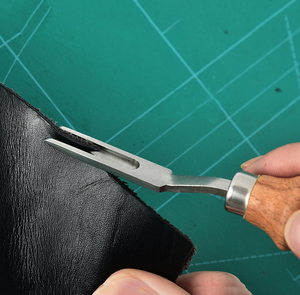 Professionale fai da te in pelle artigianale in legno di faggio strumento <span class=keywords><strong>per</strong></span> lucidare i bordi in pelle smussatore bordo in pelle Trimmer - Product Image 4