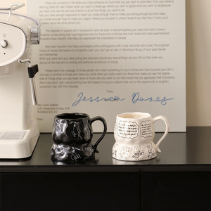 <span class=keywords><strong>Tasse</strong></span> irrégulière de niveau d'apparence élevé Nouvelle <span class=keywords><strong>tasse</strong></span> en céramique de <span class=keywords><strong>grande</strong></span> capacité de bureau anglais - Product Image 5