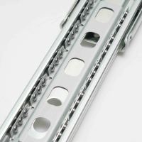 Glissières de tiroir robustes à fermeture douce de 51 mm, à roulement à billes, télescopiques, 3 sections, 70 kg, rails à fixation baïonnette, quincaillerie métallique pour armoire