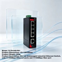 Switch Ethernet Industri DIN-Rail Mount Unmanaged 4/8/16 Port RJ45 Plug-and-Play 10 Mbps Switch Industri Terkelola yang Tangguh