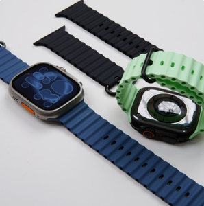 Bracelet Tschick en fluororubber Ocean pour <span class=keywords><strong>Apple</strong></span> <span class=keywords><strong>Watch</strong></span> Ultra 2 Series 9 8 <span class=keywords><strong>7</strong></span> 6 SE 5 4, bracelet sport respirant et étanche pour la gym et la course à pied - Product Image 3