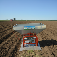 Épandeur d'engrais manuel à 3 points de fixation, type nouveau, haute efficacité, avec trémie en acier 201, réglage manuel, pour l'agriculture, modèle 300