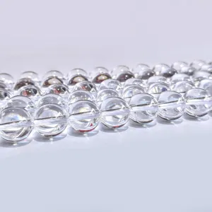 Perles rondes naturelles en vrac, brillantes et blanches, de haute qualité, pour bricolage de bijoux, vente en gros, 100 pièces