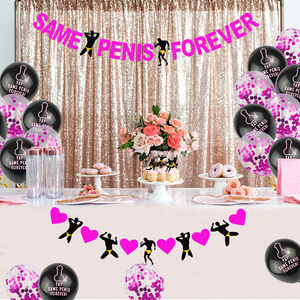 Nicro 36 pièces Décoration de ballons sur le thème violet Future mariée Ensemble de bannières « Same Penis Forever » Fournitures pour fête de bachelorette et de mariage - Product Image 6