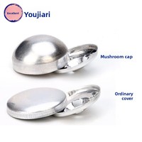 [Stock Directo de Fábrica] Botones con Cubierta de Aluminio, Botones para Manualidades, Botones con Base de Aluminio en Bolsa de Tela, Botones en Blanco con Base de Aluminio