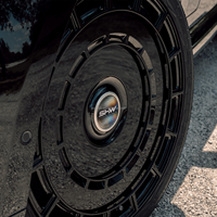 Jantes forgées SHW Premium Noir Brillant Plein Faisceau Aero Disc pour voitures de rue personnalisées et modèles de berlines de luxe