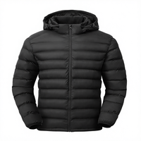 Vestes matelassées légères 100% nylon, capuche amovible, imperméables, décontractées, manteaux d'hiver isolés, pour les voyages