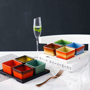 Barato al por mayor de 4 compartimiento tuerca <span class=keywords><strong>tapas</strong></span> aperitivo de cerámica de platos de servir para boda - Product Image 5