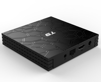 Caja de TV Android 10.0 T9 Económica de 4GB 32GB con Procesador RK3318, USB 3.0, Soporte 4K y Pantalla de Reloj