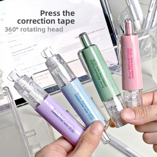 Students Press Correction Tape High-appearance Replaceable Core Rotating Head Portable Large-capacity Plastic China Manufacturer